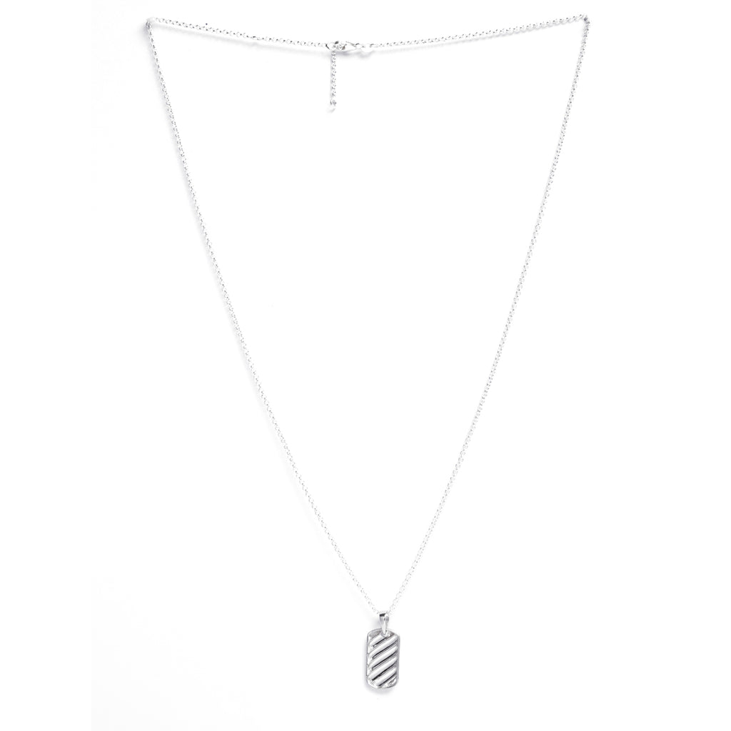 Silver Wave Men Pendant Necklace with Chain or without Chain