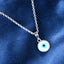 Silver Evil Eye Men Pendant Necklace with Chain or without Chain