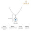 Silver Evil Eye Men Pendant Necklace with Chain or without Chain