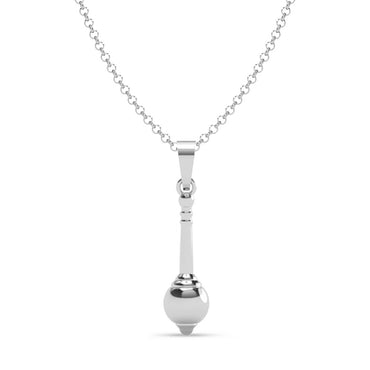 Silver Hanumanji Gada Men Pendant Necklace with Chain or without Chain