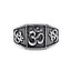 Silver OM Oxidised Men Ring