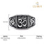 Silver OM Oxidised Men Ring