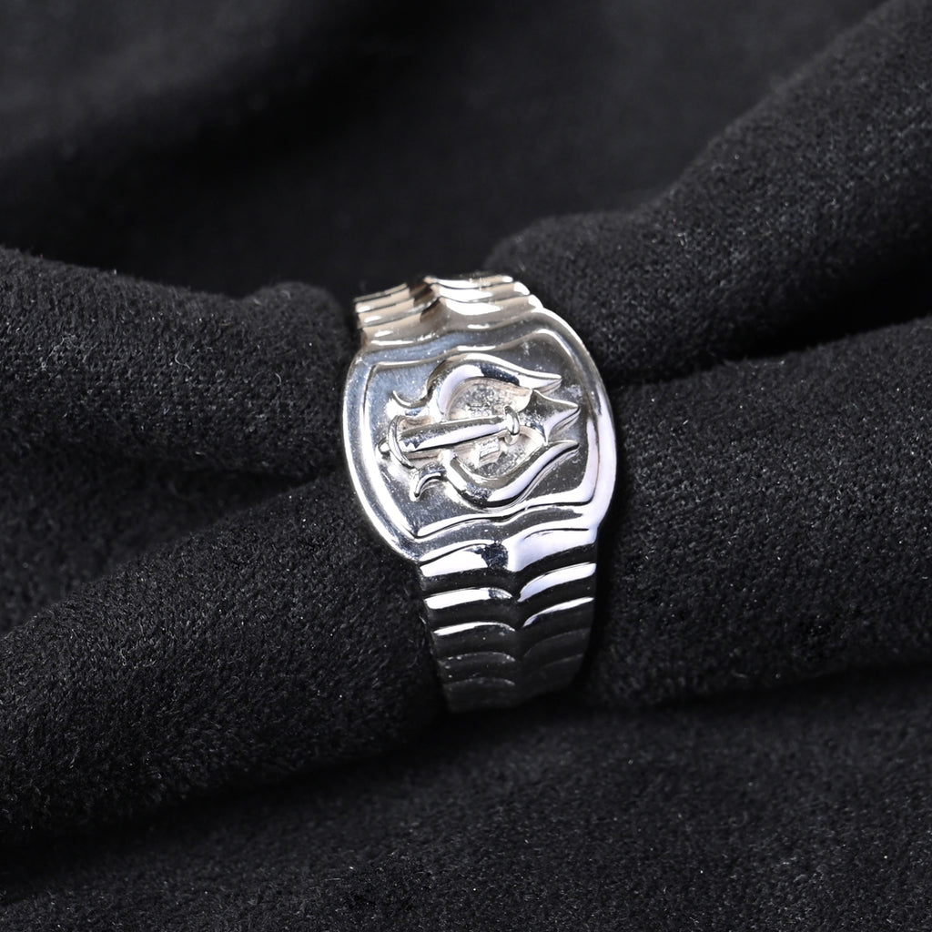 Silver Trishul Men Ring