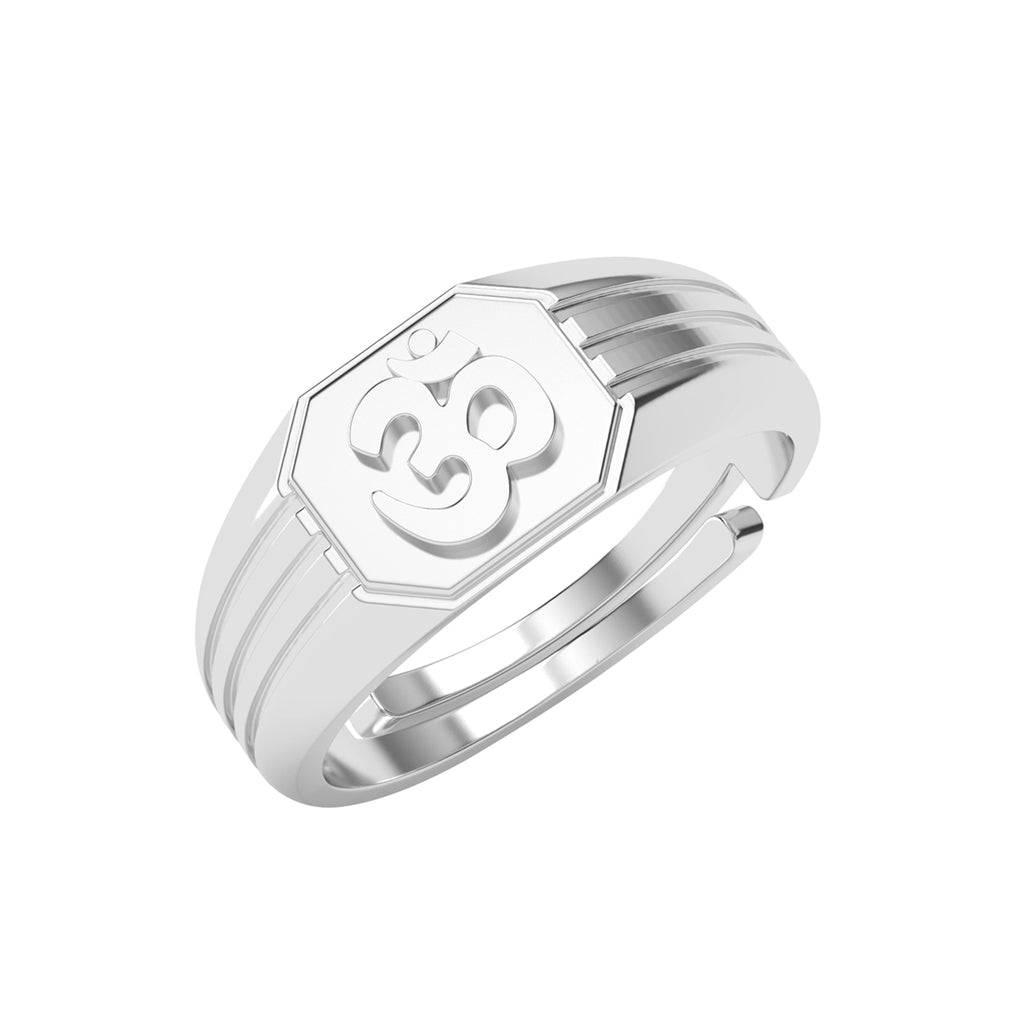 Silver Om Men Ring