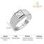 Silver Marius Step Men Ring