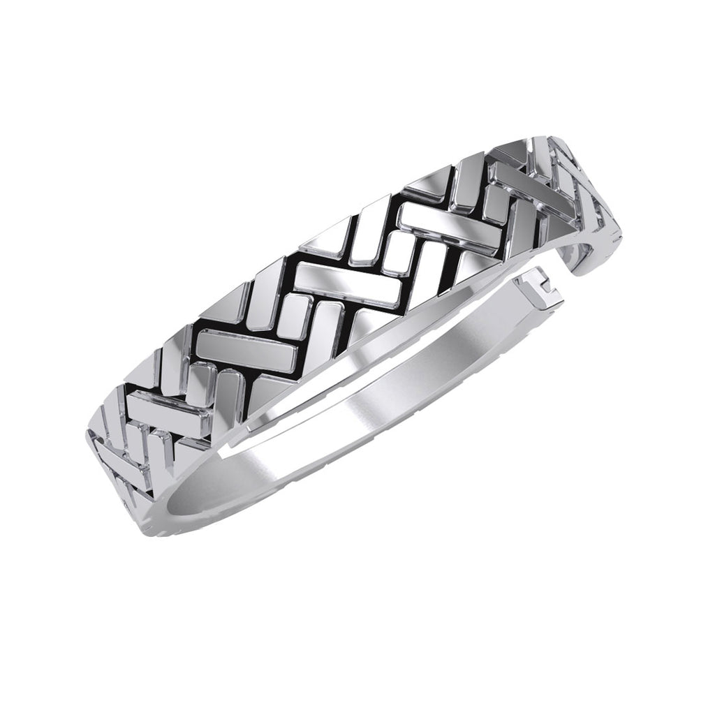 Silver Oxidised Cross Men Ring