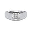 Silver Noel Asscher Solitaire Men Ring