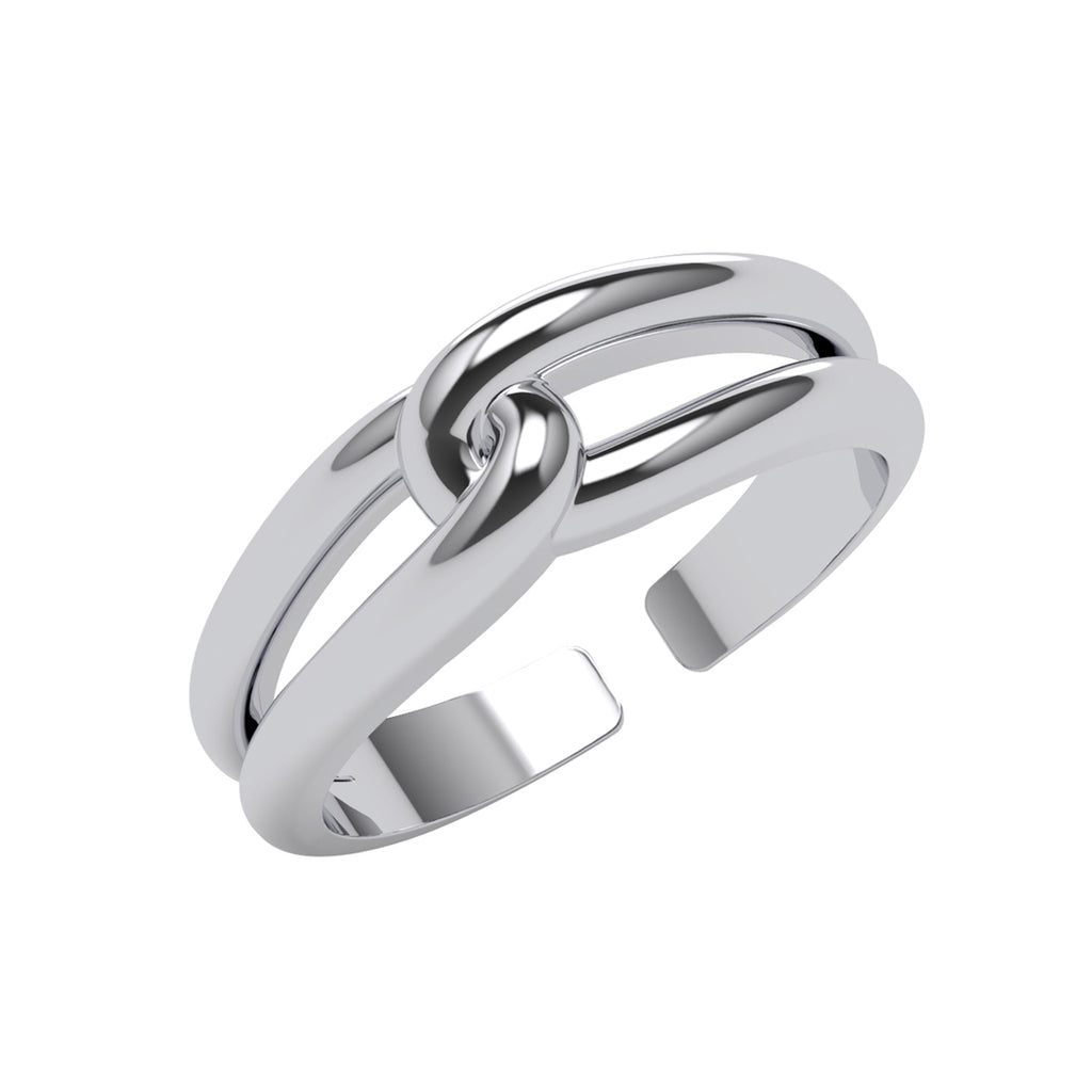 Silver Promise Knot Men Ring