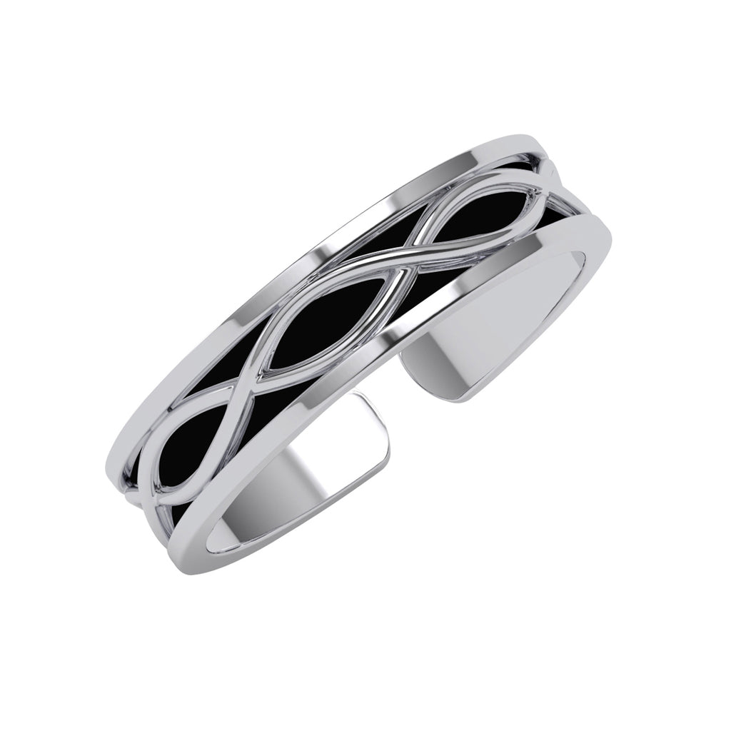 Silver Oxidised Infinity Men Ring