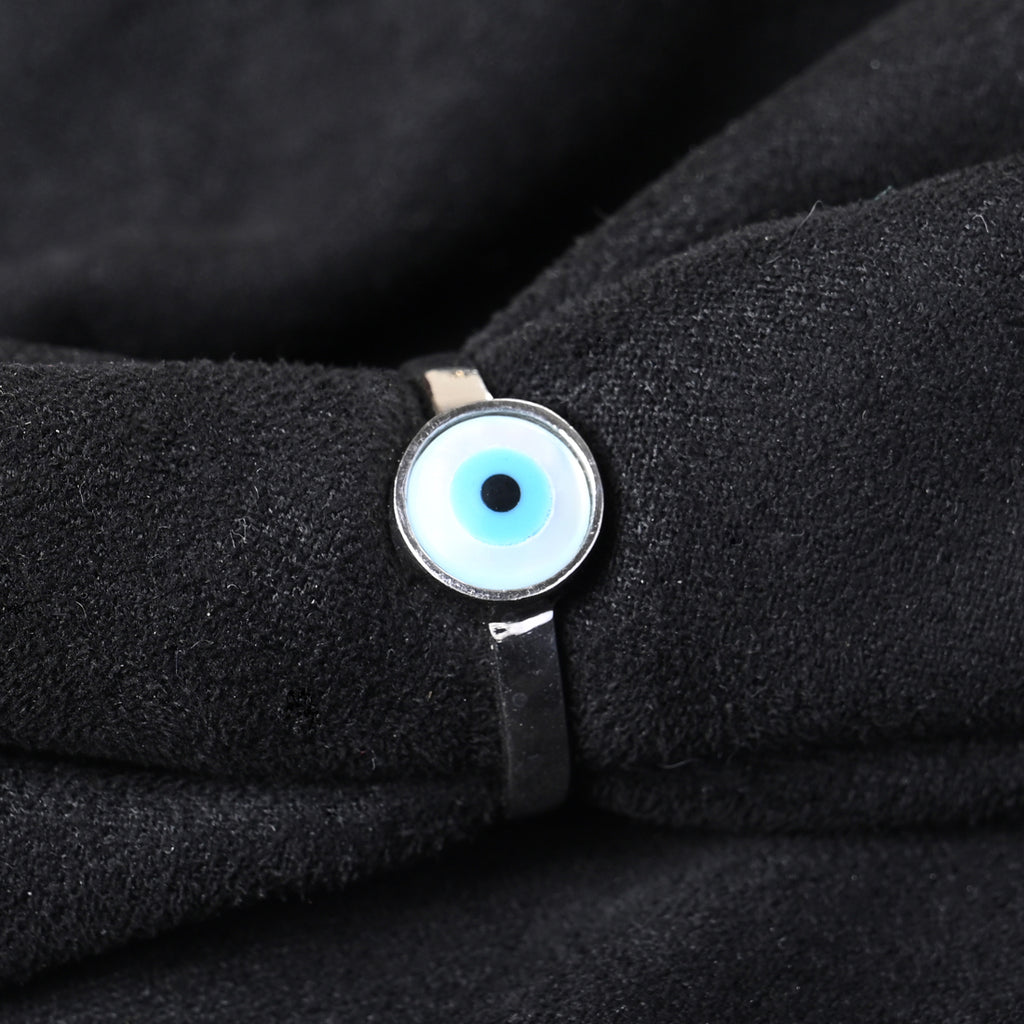 Silver Evil Eye Men Ring