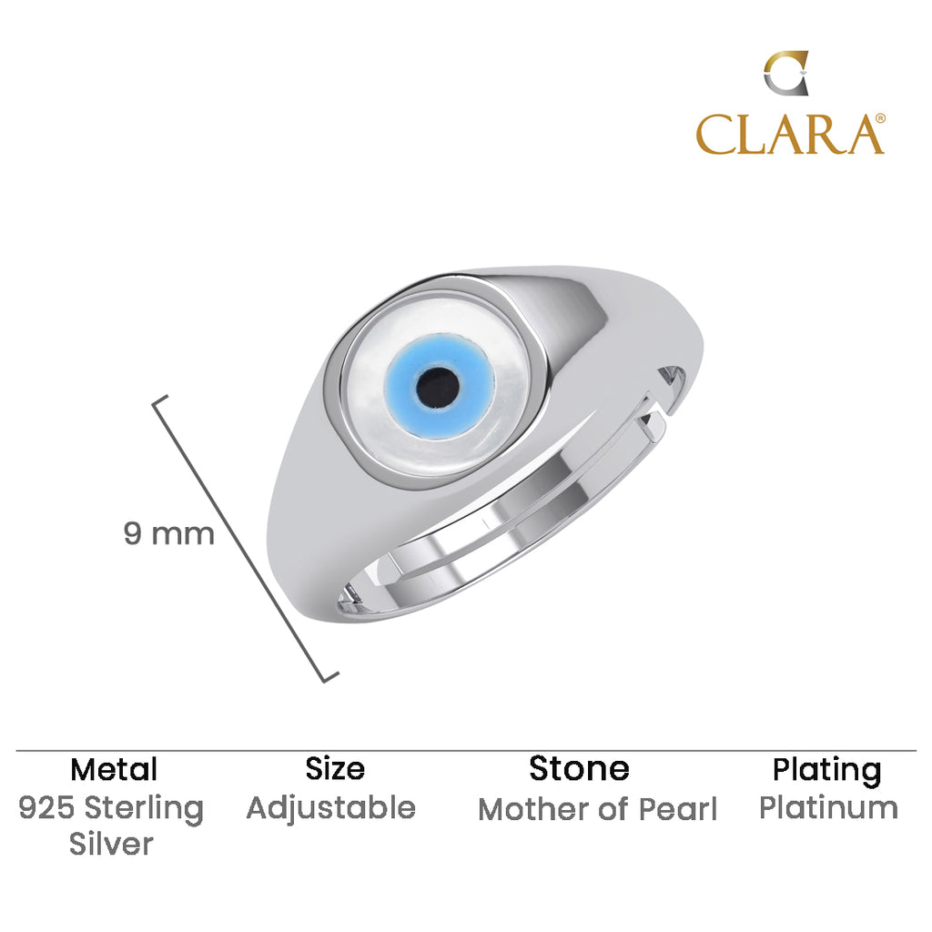 Silver Kian Evil Eye Men Ring