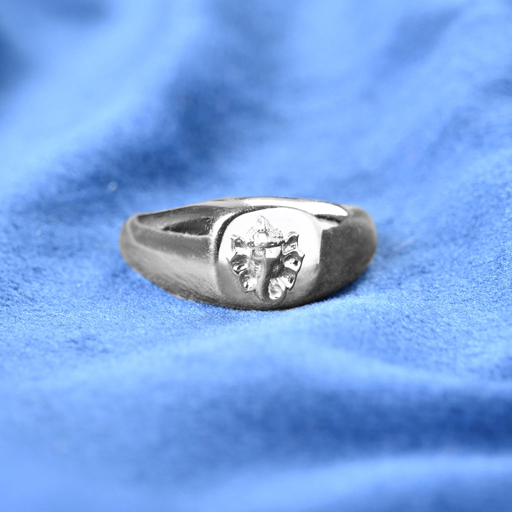 Silver Ganesha Men Ring