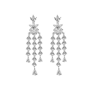 Clara 925 Sterling Silver Shiza Dangler Earrings