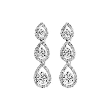 Clara 925 Sterling Silver Classic Dangler Earrings