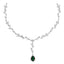 Silver Leafy Green Necklace