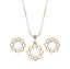 Silver Pearl Lotus Jewellery Set