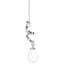 Clara 925 Sterling Silver Pearl Twist Pendant Earring Chain Jewellery Set, Rhodium Plated, Swiss Zirconia, Gift for Women & Girls