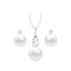 Silver Classic Pearl Jewellery Set