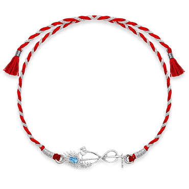 Silver Morpankh Infinity Rakhi