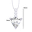 CLARA 925 Sterling Silver Trillion Solitaire Pendant Chain Necklace