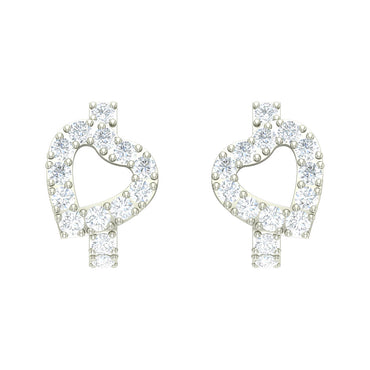 Clara 925 Sterling Silver and Cubic Zirconia Hoop Belle Earring