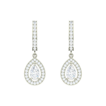 Clara 925 Sterling Silver and Cubic Zirconia Dangle & Drop Adele Earring With Screw Back for Women & Girls