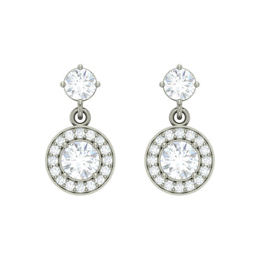 Clara 925 Sterling Silver and Cubic Zirconia Dangle & Drop Maude Earring With Screw Back for Women & Girls