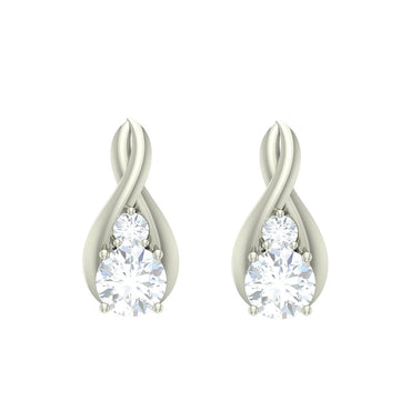 Clara 925 Sterling Silver and Cubic Zirconia Hoop Earring With Screw Back for Women & Girls