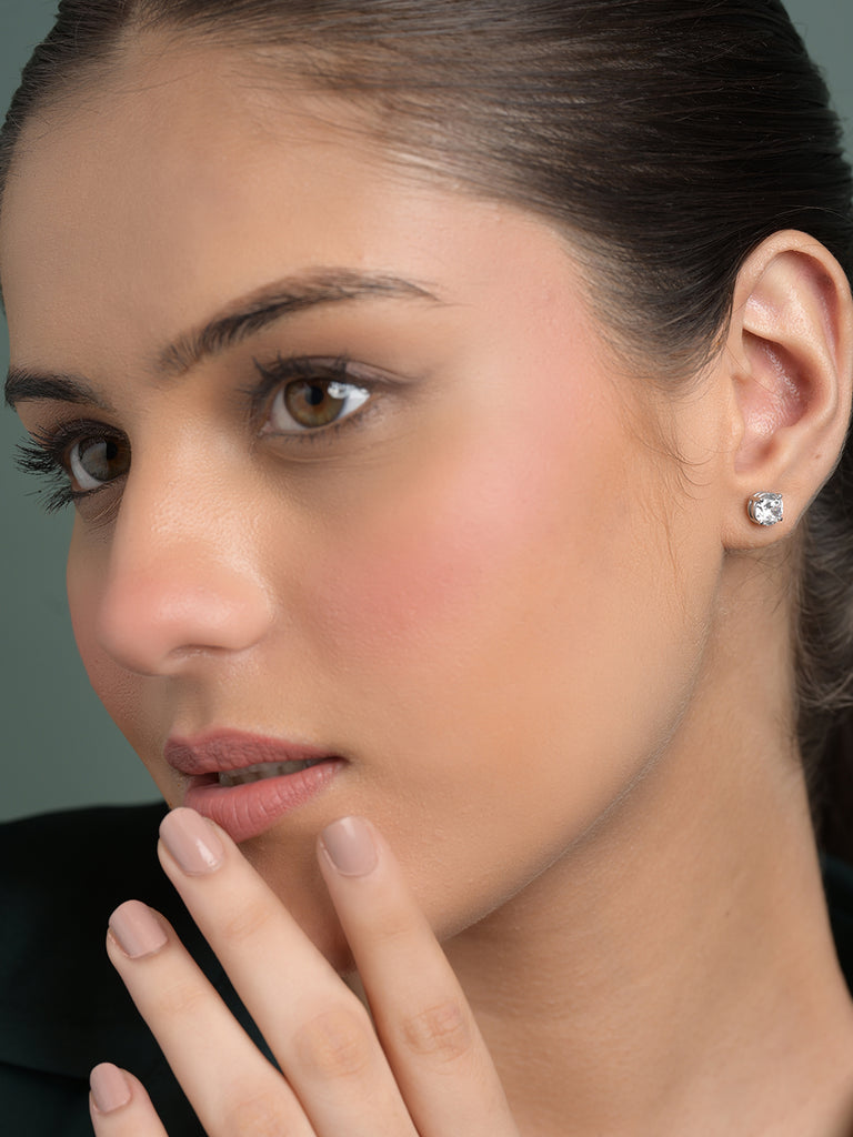 Silver 6.5 mm Earring