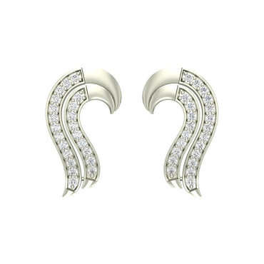 CLARA 925 Sterling Silver Swiss Zirconia Zoe Earring With Screw Back Gift for Women and Girls