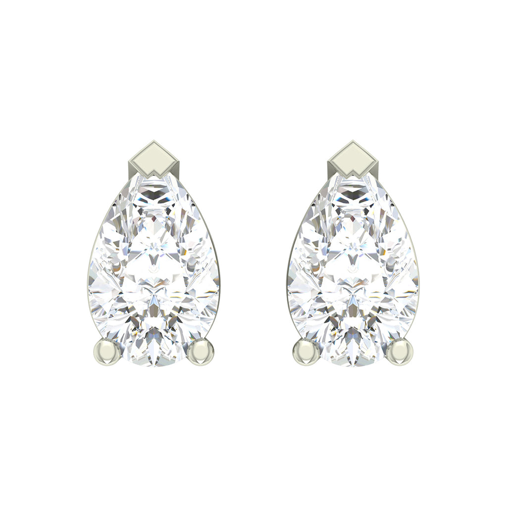 Silver Pear Earring
