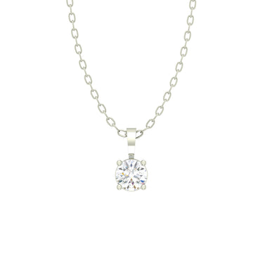 CLARA 925 Sterling Silver Rhodium Plated Round Pendant with Chain Gift for Women & Girls