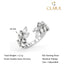 CLARA Pure 925 Sterling Silver Leafy Finger Ring with Adjustable Band 