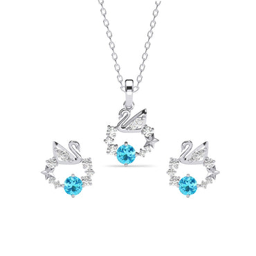 Silver Iconic Swan Jewellery Set