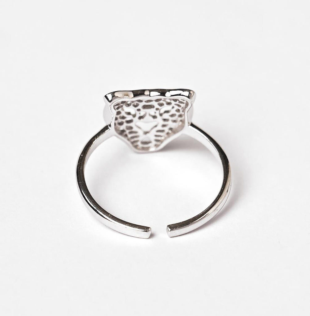 CLARA Pure 925 Sterling Silver Panther Finger Ring 