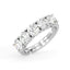 CLARA Pure 925 Sterling Silver 5 stone Eternity Finger Ring with Adjustable Band 