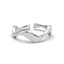 CLARA Pure 925 Sterling Silver Wave Finger Ring 