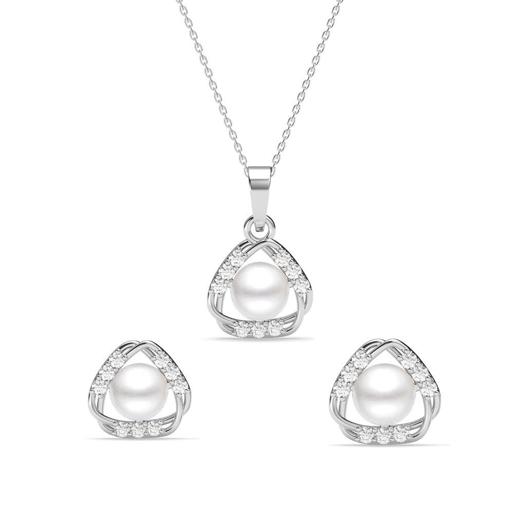 Silver Zuha Freshwater Pearl Jewellery Set