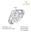 CLARA Pure 925 Sterling Silver Engagement Solitaire Finger Ring with Adjustable Band 