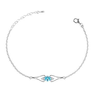 CLARA 925 Sterling Silver Topaz Bracelet