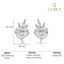 Silver Esma Leaf Stud Earrings