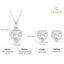 Silver Zilvia Heart Solitaire Jewellery Set