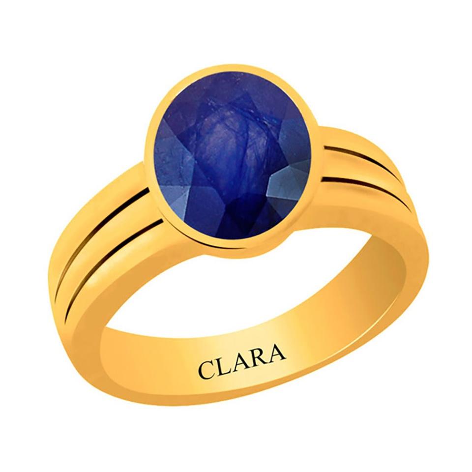 Certified Blue Sapphire Neelam Stunning Panchdhatu Ring 6.5cts or 7.25ratti
