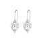 Silver Heart's Desire Solitaire Dangle Drop Earrings