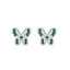 Silver Verde Butterfly Stud Earrings