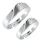 CLARA Pure 925 Sterling Silver Wave Adjustable Couple Band, Promise Rings for Lovers
