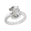 Certified Crystal Isphetic Prongs Silver Ring 8.3cts or 9.25ratti