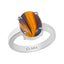 Certified Tiger Eye Prongs Silver Ring 3.9cts or 4.25ratti