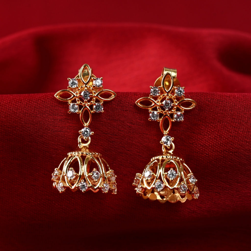 Silver Ahalya Jhumki Earrings