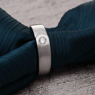 CLARA Pure 925 Sterling Silver Belt Adjustable Ring Gift for Men and Boys | Partial Matte Finish